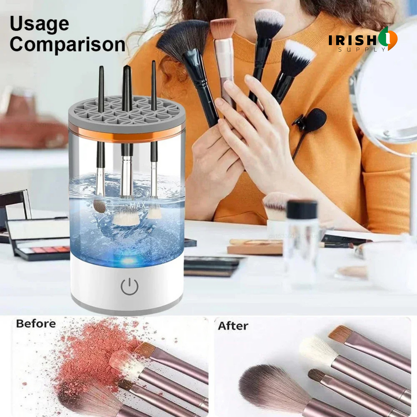 GLAMWASH Electric Makeup Brush Cleaner