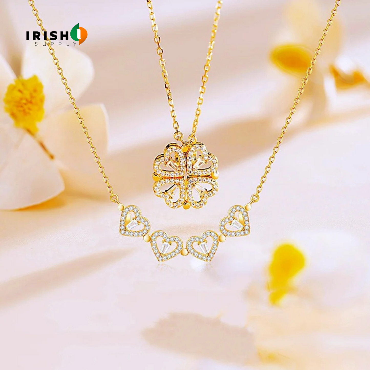 MAGNILOVE Magnetic Love Clover Necklace