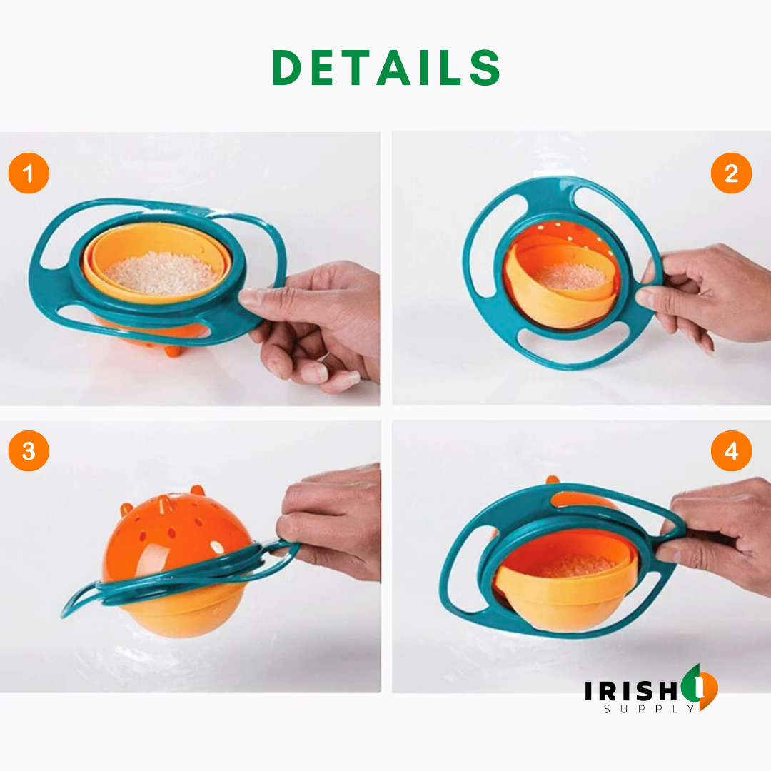 TWISTYTOTS Spill-Proof Gyro Bowl for Kids