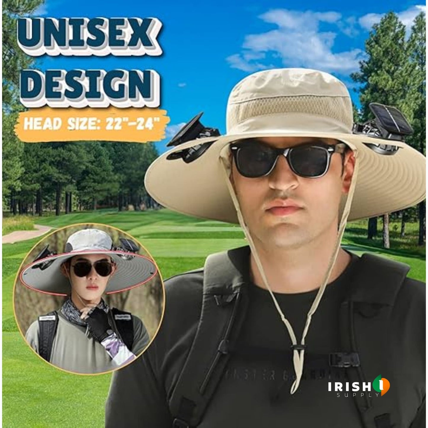 COOLCAPTOR Sun Hat with Solar Fan