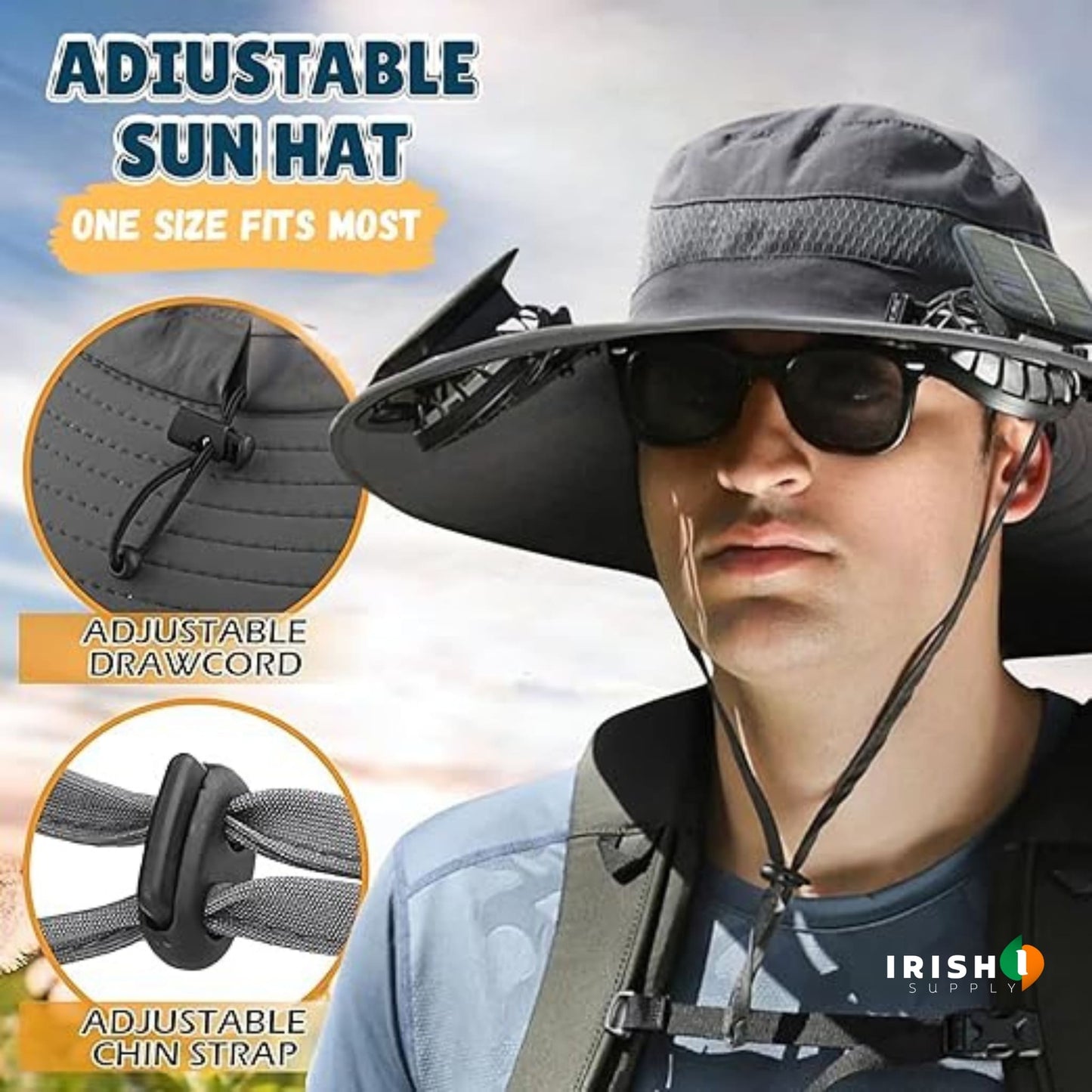 COOLCAPTOR Sun Hat with Solar Fan