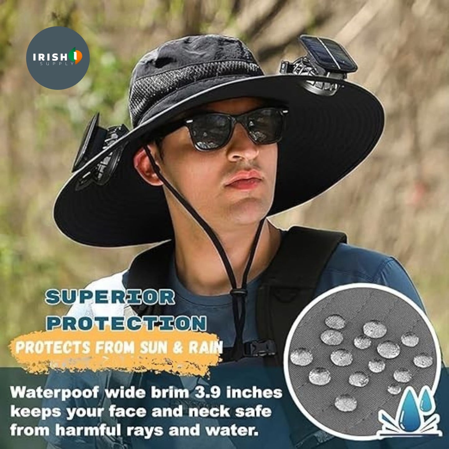 COOLCAPTOR Sun Hat with Solar Fan