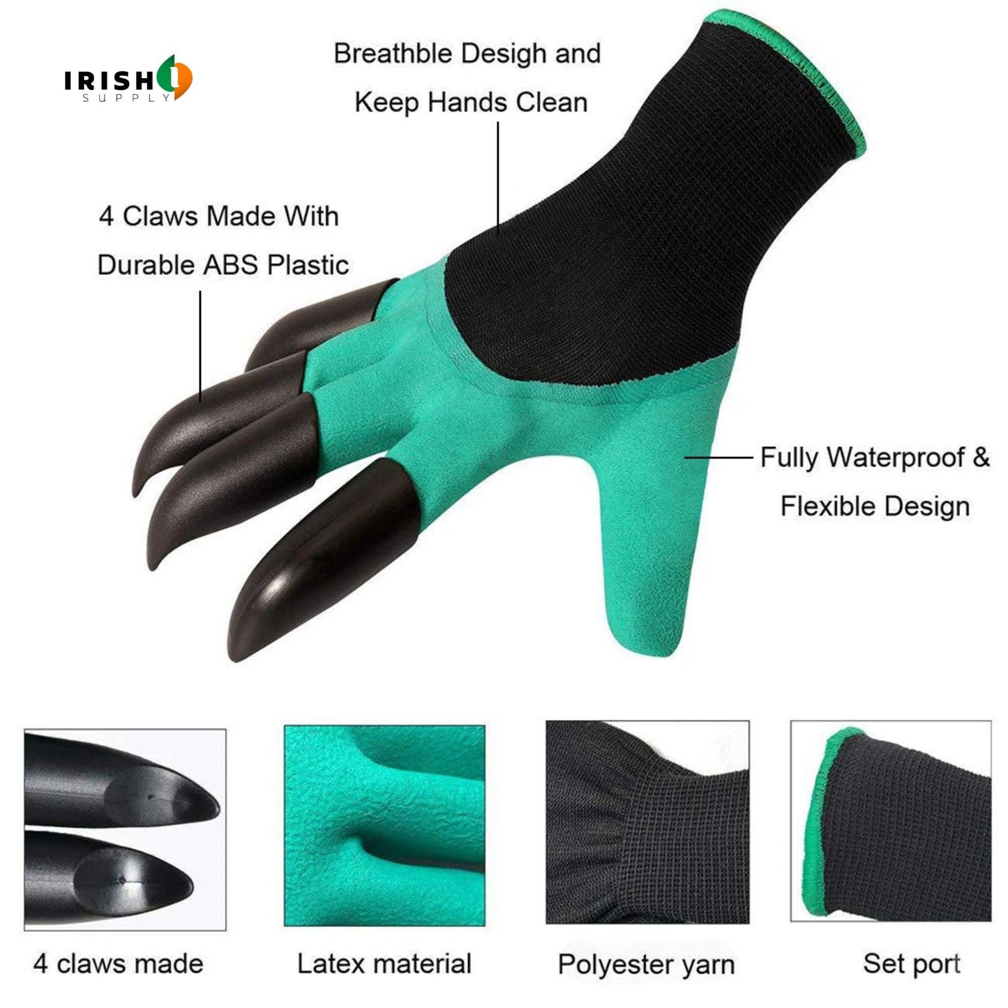 GREENZOR Digging & Planting Claw Gloves