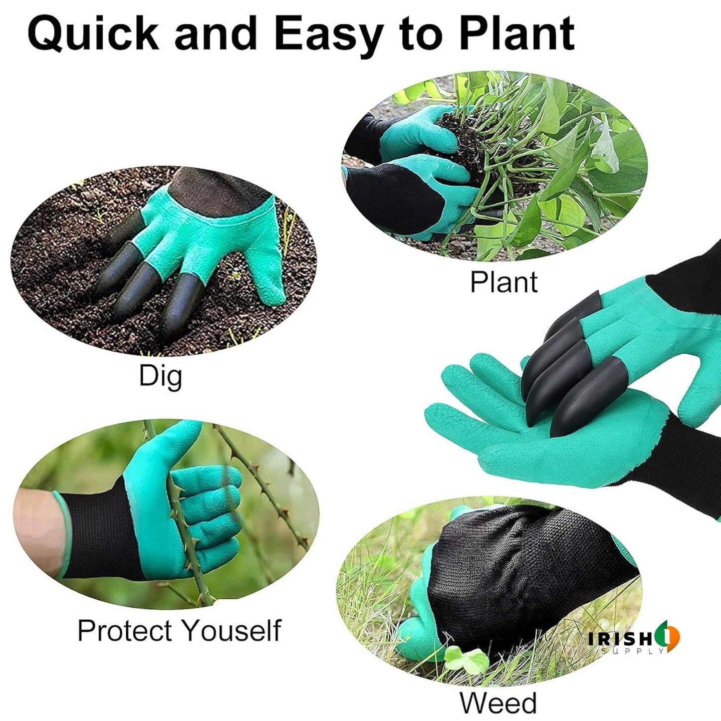 GREENZOR Digging & Planting Claw Gloves