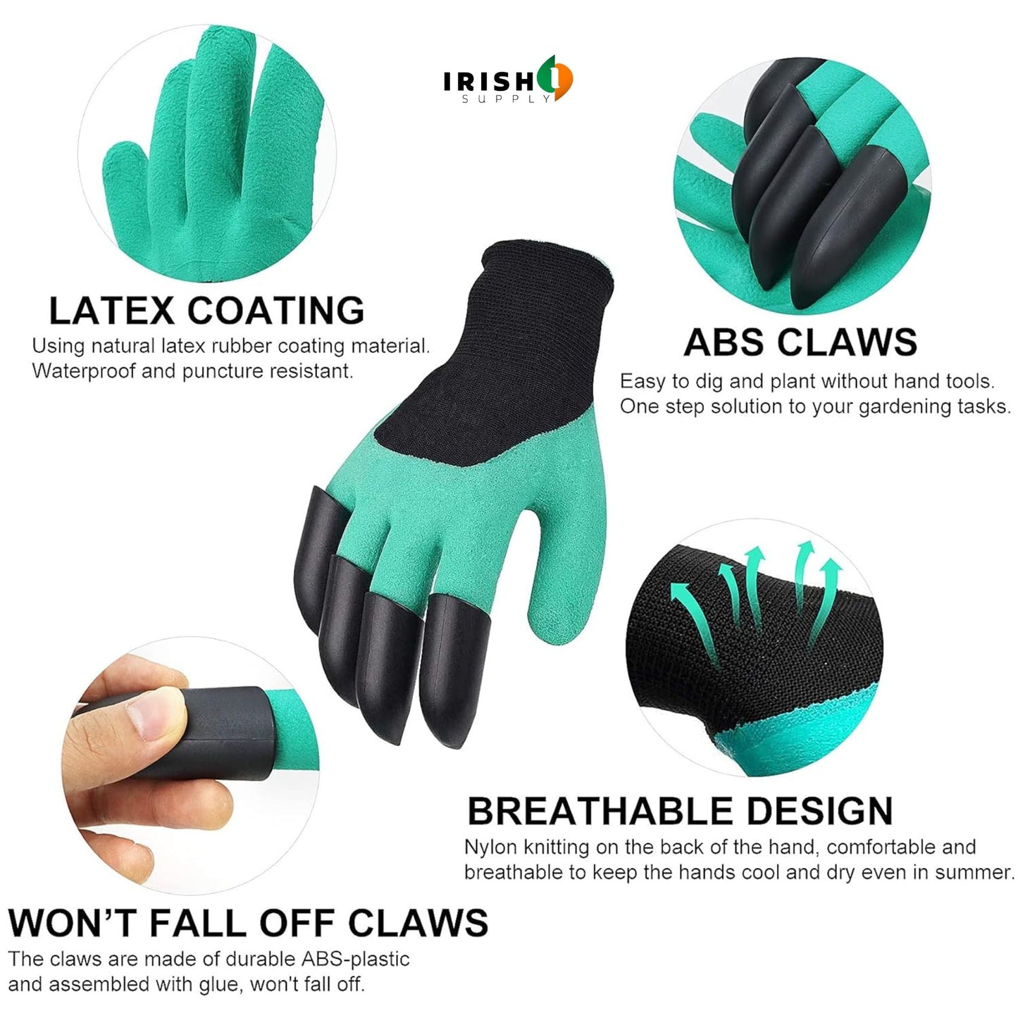 GREENZOR Digging & Planting Claw Gloves