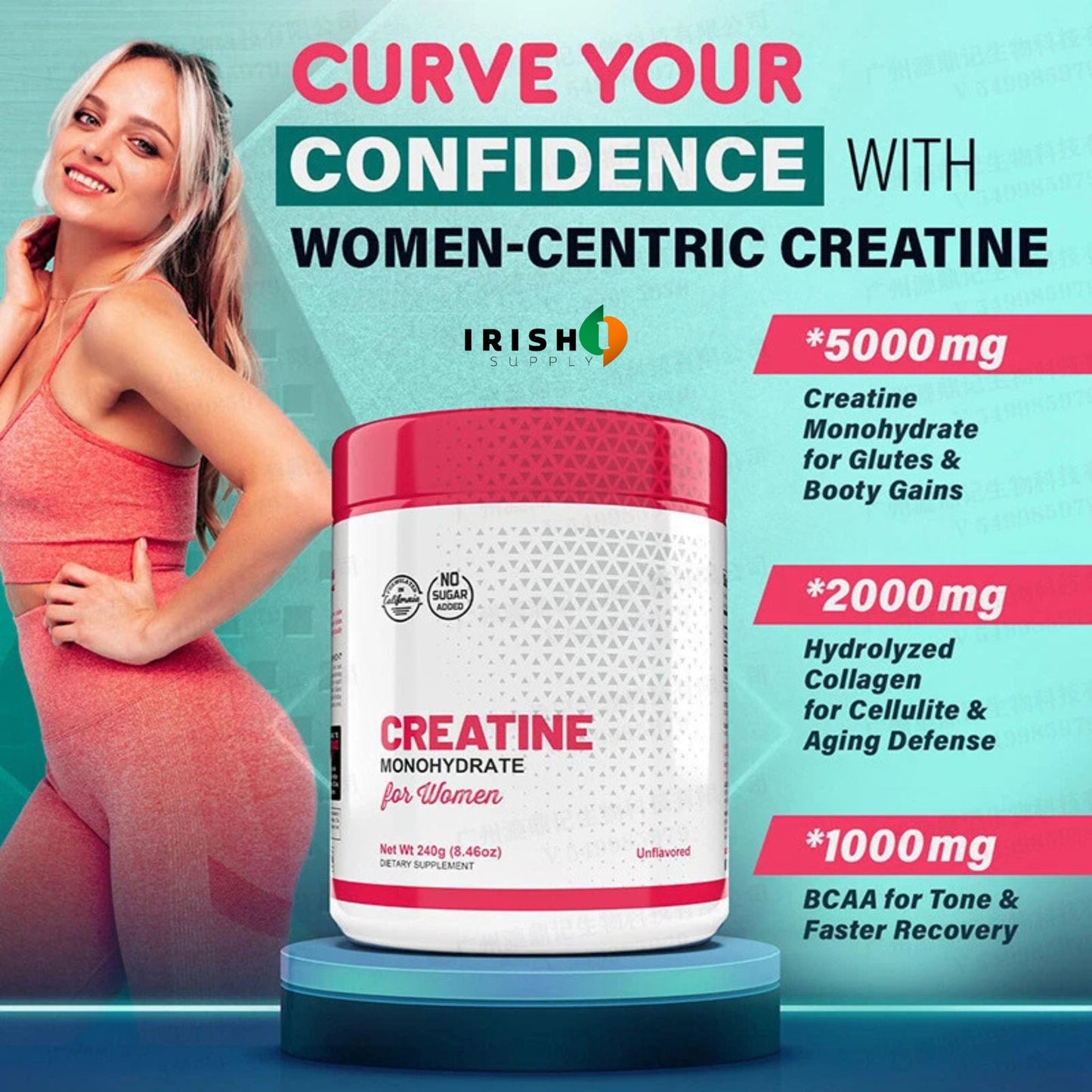NOVA Women’s Creatine Monohydrate with Collagen (Pure & Unflavored)